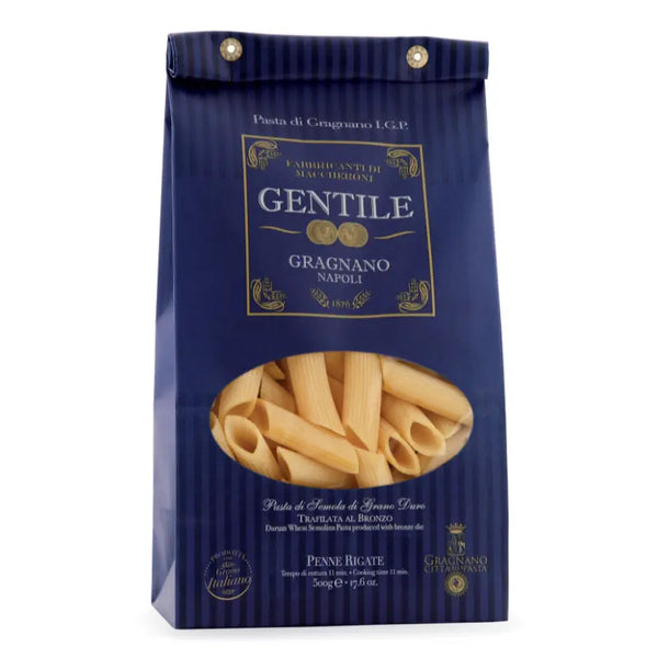 Gentile-Pasta, Pasta di Gragnano IGP – Penne Rigate, 500g