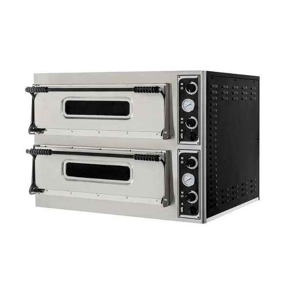 Professioneller Pizzaofen HENDI BASIC XXL 66, 2 Kammern, 400 V, 18.000 W