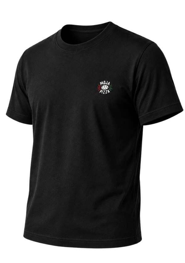 Schwarzes kurzes T-Shirt MojaPizza