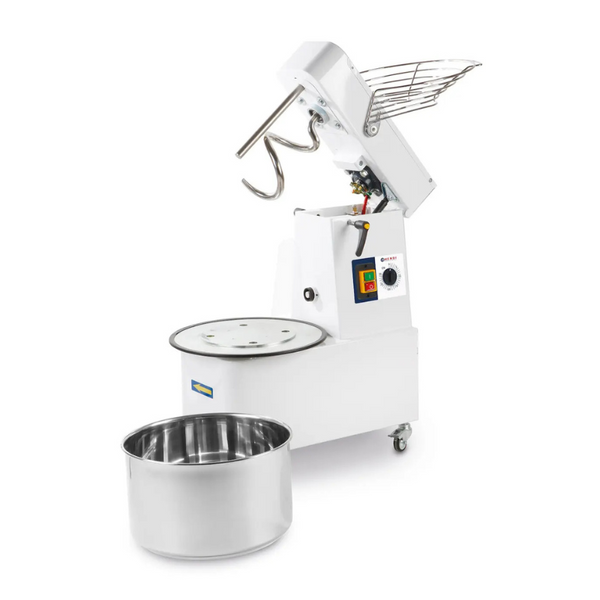 HENDI Spiralkneter mit Hubkopf und herausnehmbarer Schüssel, 35 kg/h, 10 L, 230V/370W