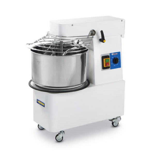 HENDI Spiralkneter mit Hubkopf und herausnehmbarer Schüssel, 35 kg/h, 10 L, 230V/370W