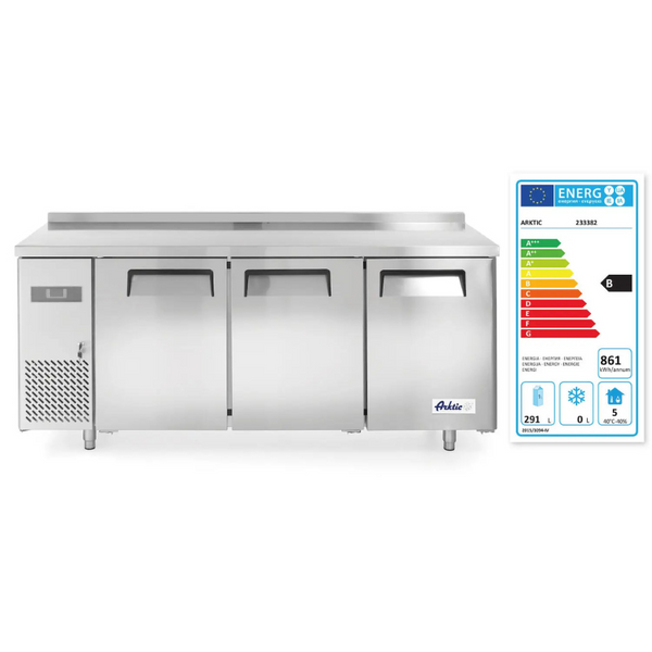 Arktic Kitchen Line Kühltisch mit drei Türen, 390 L, 291 L Nutzvolumen, 230V/270W