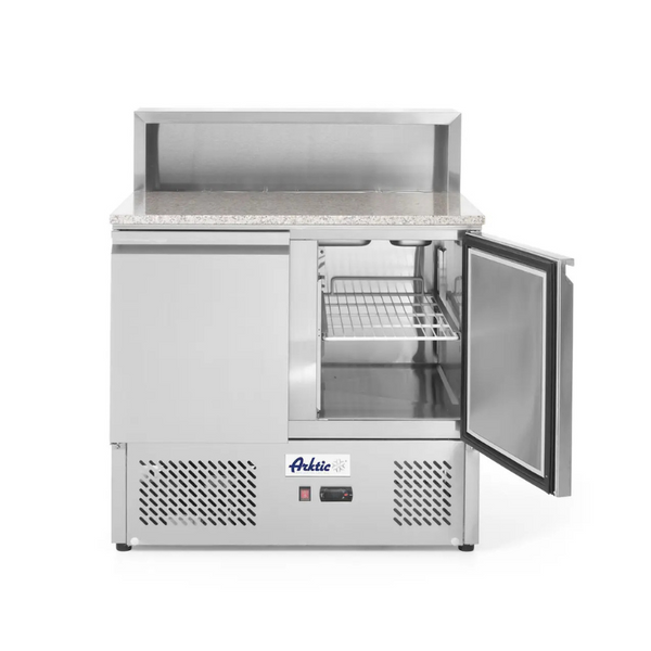 Arktic Pizza-Kühltisch mit zwei Türen, 300 L, GN 1/1, Granit-Arbeitsplatte, 230V/310W