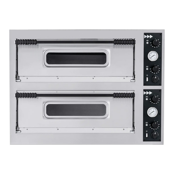 Professioneller Pizzaofen HENDI BASIC XXL 66, 2 Kammern, 400 V, 18.000 W