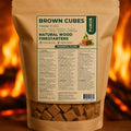 Naravne lesne kocke za prižig ognja Fokus Brown Cubes – 192 kock (1 kg)