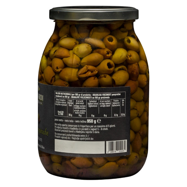 Entsteinte Taggiasca-Oliven in nativem Olivenöl extra – 950 g